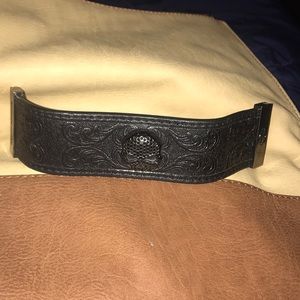 Harley Davidson blinged Willie G leather bracelet